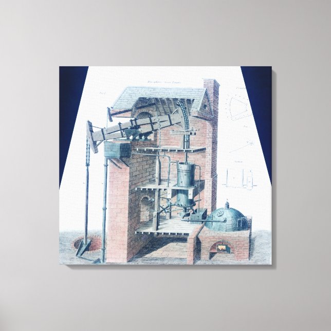 Atmosphärischer Motor Leinwanddruck (Vorderseite)