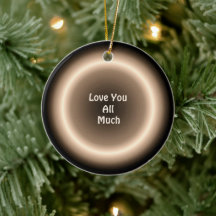 Atmosphärischer Tan / Cream Circle Weihnachtsschmu