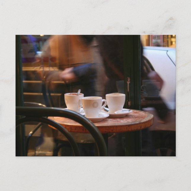 Atmosphère parisienne Café invité ou carte postale (Devant)