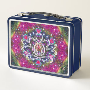 Atmospheric Zen Lotus Metall Brotdose