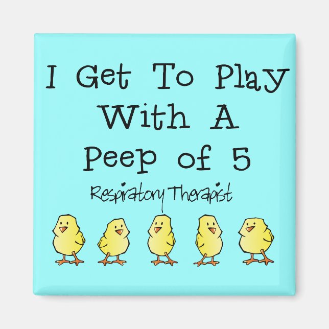 Atmungsaktivität "5 of Peep" Funny T - Shirt and G Magnet (Vorne)