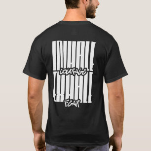 Atmungsaktivität Angst vor Motivierend Typografie T-Shirt