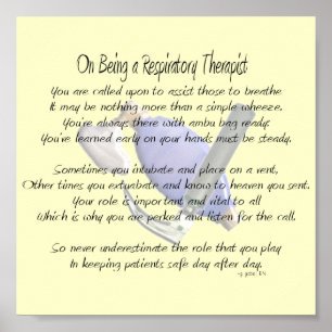 Atmungstherapeut-Gedicht/Plakat Poster