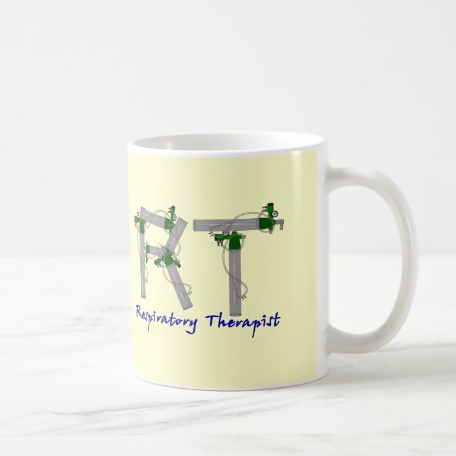 Atmungstherapeut-Geschenk-O2-Tankkonzeption Kaffeetasse (Rechts)