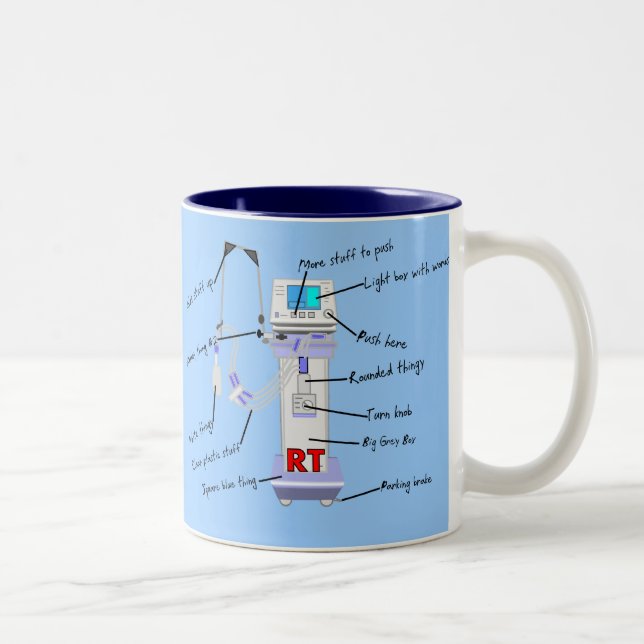 Atmungstherapeut-Geschenke Zweifarbige Tasse (Rechts)
