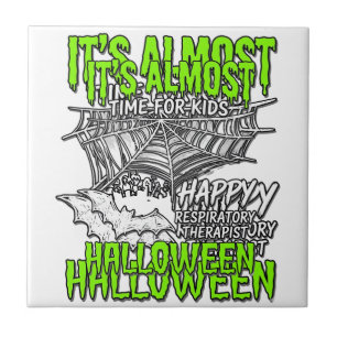 Atmungstherapeut Halloween Spinnennetz Design_ Fliese