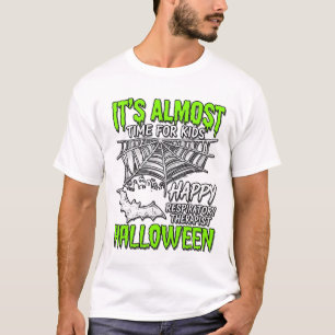 Atmungstherapeut Halloween Spinnennetz Design_ T-Shirt