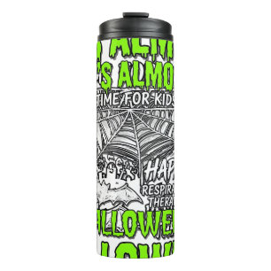 Atmungstherapeut Halloween Spinnennetz Design_ Thermosbecher