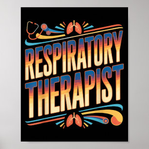Atmungstherapeut RT Stethoskop Brust Emblem Poster