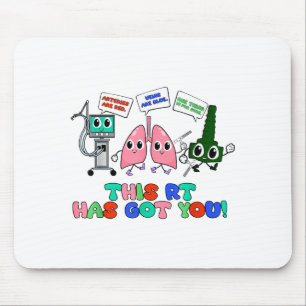 Atmungstherapeut Valentinstag Design Lungenquadrat Mousepad
