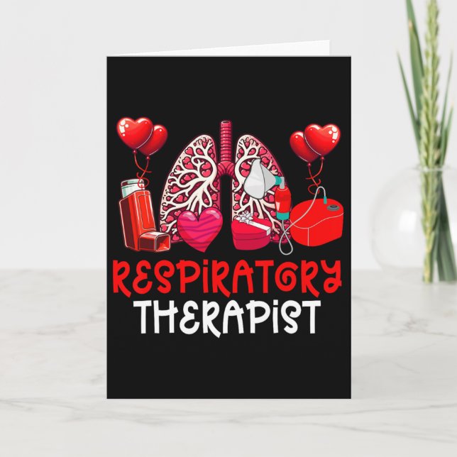 Atmungstherapeut Valentinstags-Job-Team-Schnitt Karte (Vorderseite)