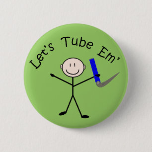 Atmungstherapie-Stock-Person "ließ uns Rohr-EM " Button