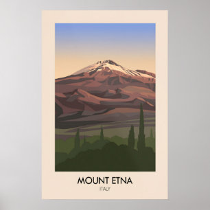 Ätna Italien Reiseplakat Poster