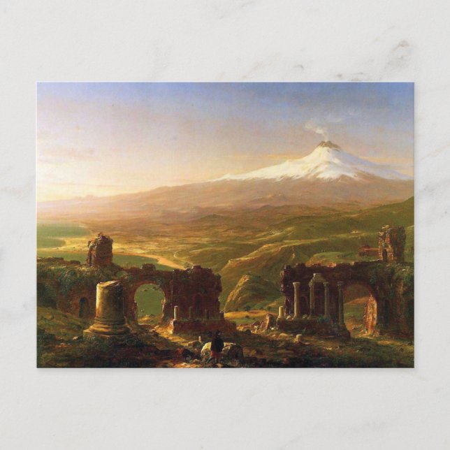 Ätna von Taormina, Ruinen des Vulkans Postkarte (Vorderseite)