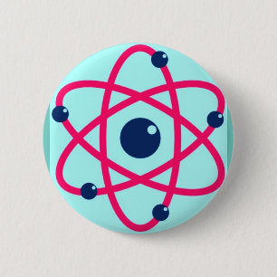 Atom-Angelegenheit! Rosa u. blaues Atom Button