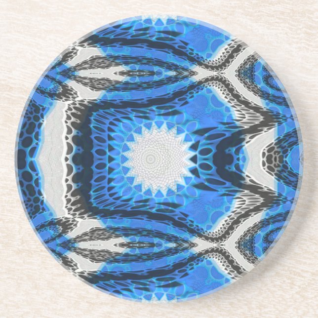 Atom Blau Getränkeuntersetzer (Vorne)