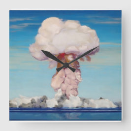 Atom Bombe Wall Clock Quadratische Wanduhr