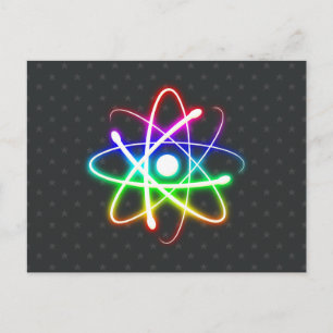 Atom lumineux coloré - Carte postale de voeux