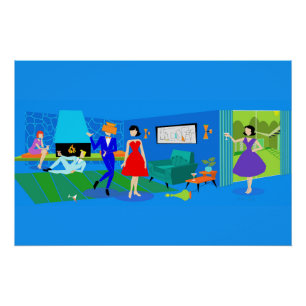 Atom Palm Springs Cocktail Party Poster