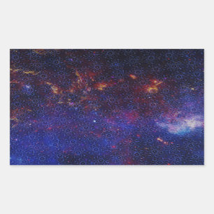 Atom Pattern Rechteckiger Aufkleber