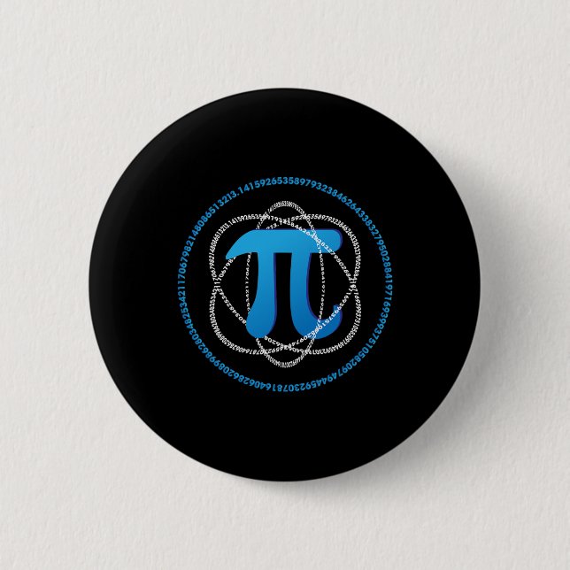 Atom Pi Day Math Science Lover Geschenk Button (Vorderseite)