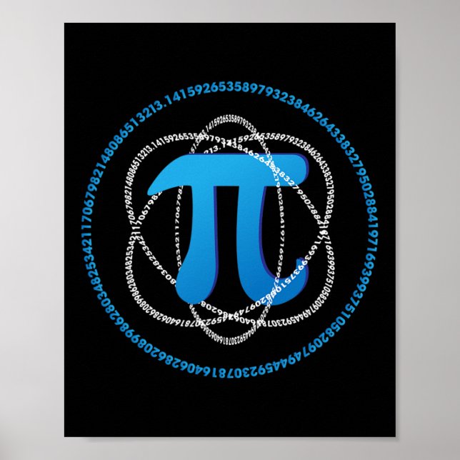 Atom Pi Day Math Science Lover Geschenk Poster (Vorne)