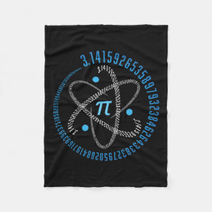 Atom Pi Math Science Stem Gift 3,14 Pi Day Fleecedecke