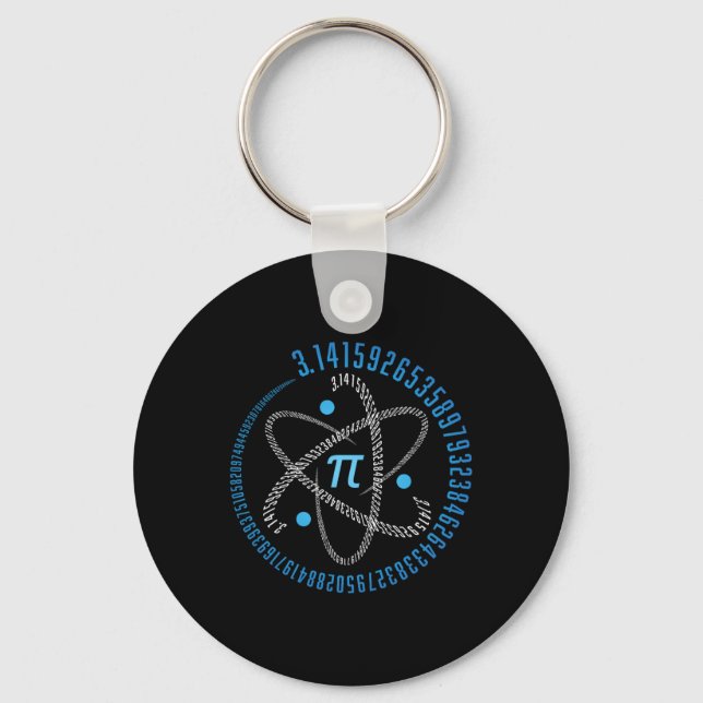 Atom Pi Math Science Stem Gift 3,14 Pi Day Schlüsselanhänger (Vorderseite)