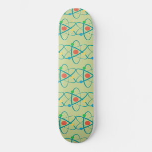 Atom Retro Protonen Neutronen Elektronen Wissensch Skateboard