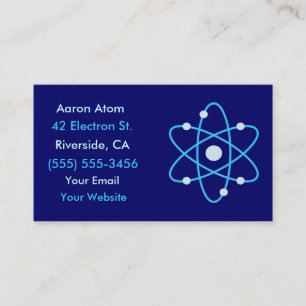 Atom Science Business Cards Visitenkarte