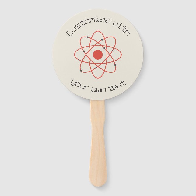 Atom Science Custom Text Fächer (Vorderseite)