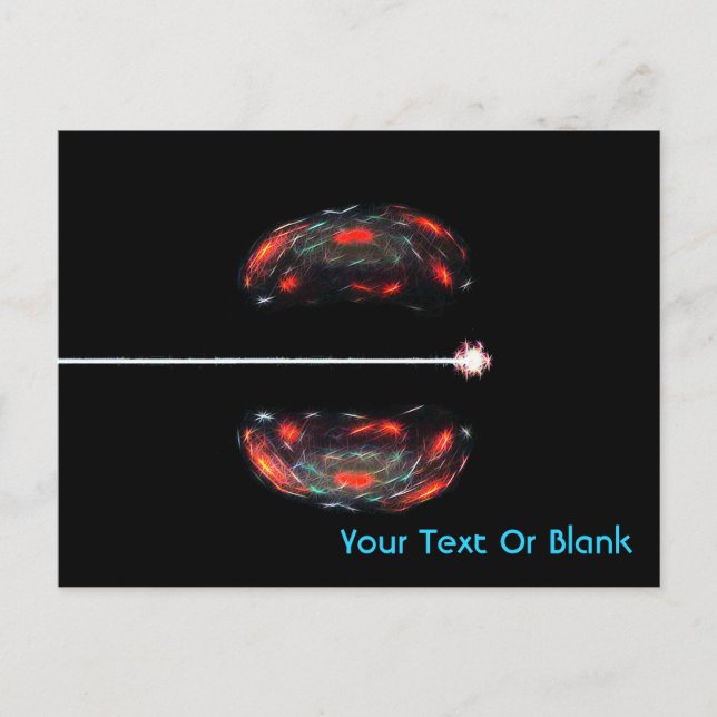 Atom spalten postkarte (Vorderseite)