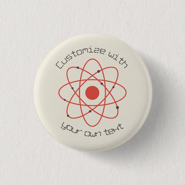 Atom-Struktur Button (Vorderseite)