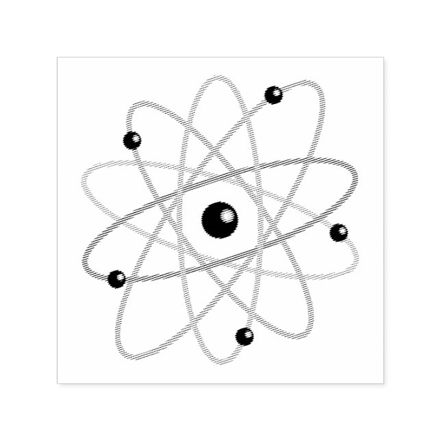 Atom Symbol | Wissenschaftliche Regeln Permastempel (Design)