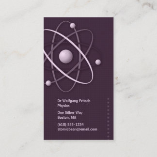 Atom - Wissenschaftler-Visitenkarte Visitenkarte