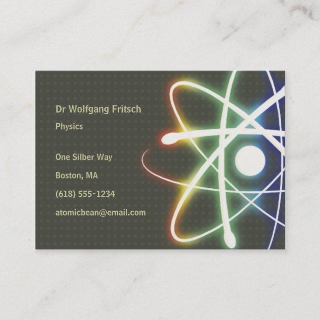 Atom - Wissenschaftler-Visitenkarte Visitenkarte (Vorderseite)