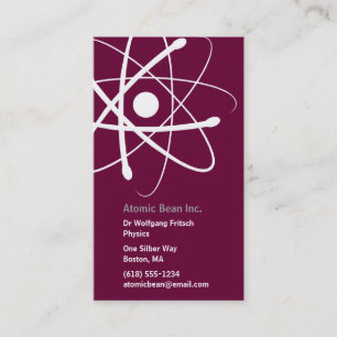 Atom - Wissenschaftler-Visitenkarte Visitenkarte
