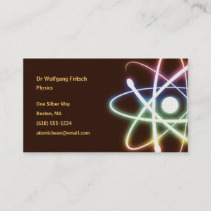 Atom - Wissenschaftler-Visitenkarte Visitenkarte