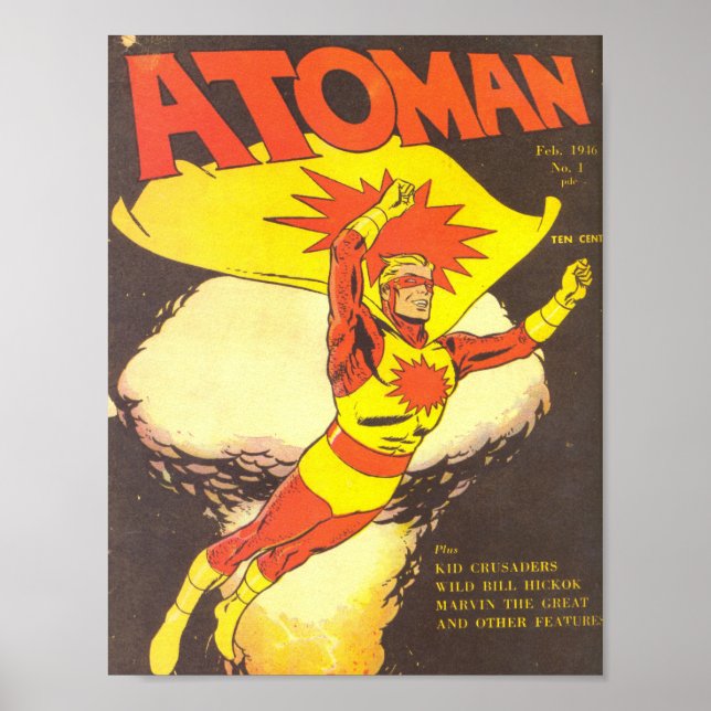 Atoman Oldtimer-Comics Poster (Vorne)
