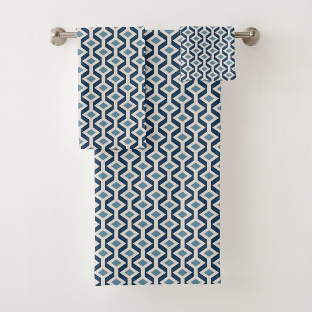 Atomära-inspiriertes geometrisches Muster Badhandtuch Set (Insitu)