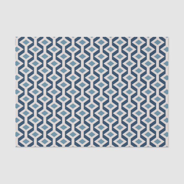 Atomära-inspiriertes geometrisches Muster Seidenpapier (Vorderseite)