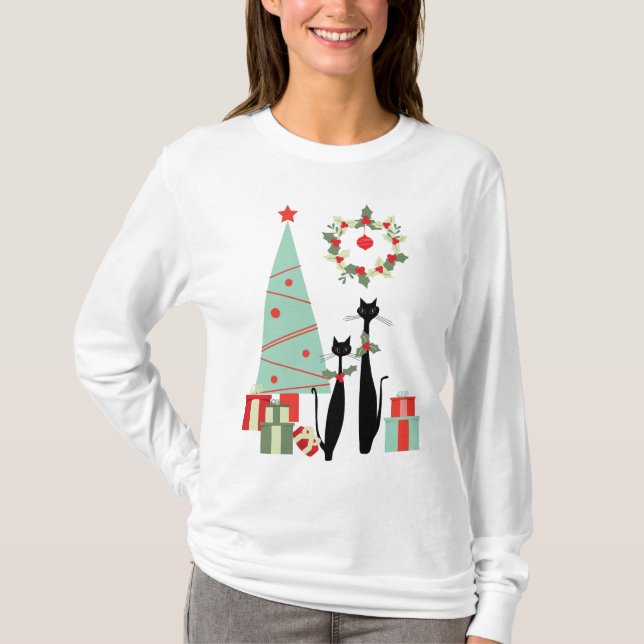 Atomära-Mitte- des Jahrhundertsmodernes cooles T-Shirt (Vorderseite)