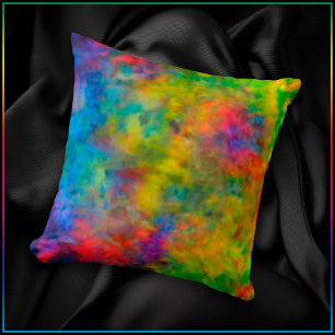 [Atomare Batik]  Psychodelische Regenbogenfarben Kissen