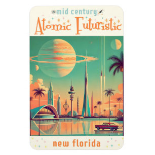 Atomare futuristische neue Florida Magnet