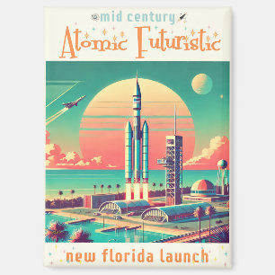 Atomare futuristische neue Startrampe in Florida Magnet