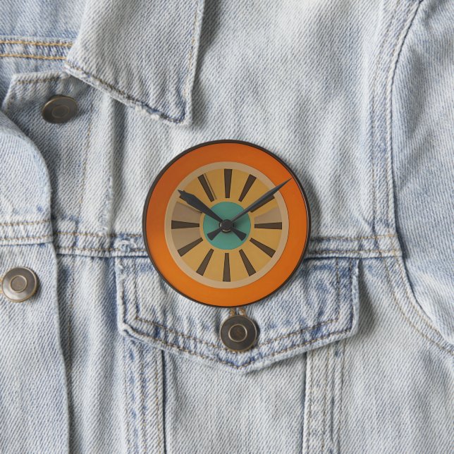 Atomare futuristische Orange-Slice-Uhr Bild Button (Beispiel)
