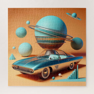 Atomare futuristische Sky View Cruiser Auto 