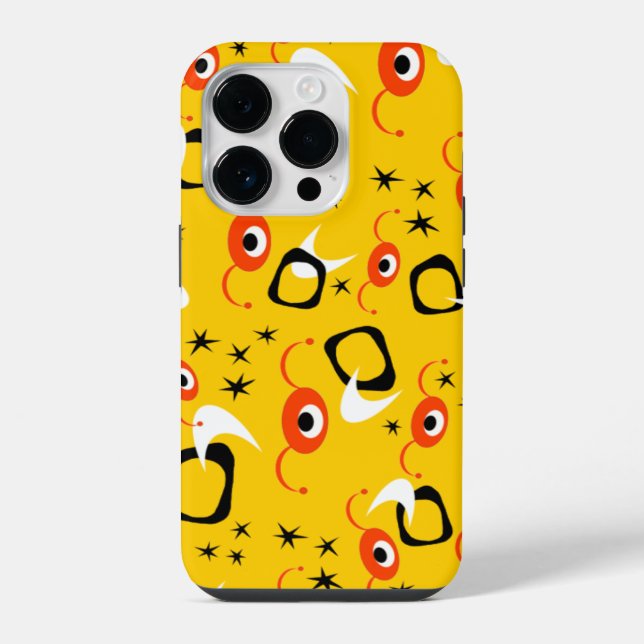 Atomare Retro-Spinnen iPhone 14 Pro Hülle (Rückseite)