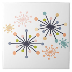 Atomare Sternenexplosion Pastell Fliese