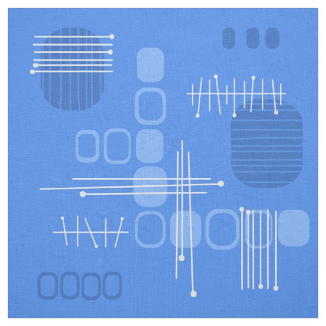 Atomarer abstrakter Rindenstoff Blau Stoff (Muster)